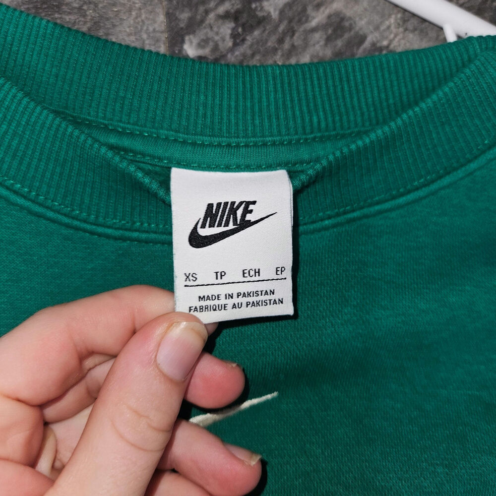 Nike Green Oversized Crewneck Sweatshirt Size XS - Picture 5 of 7